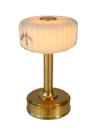 milo cordless mini rechargeable lamp brass hospitality dining