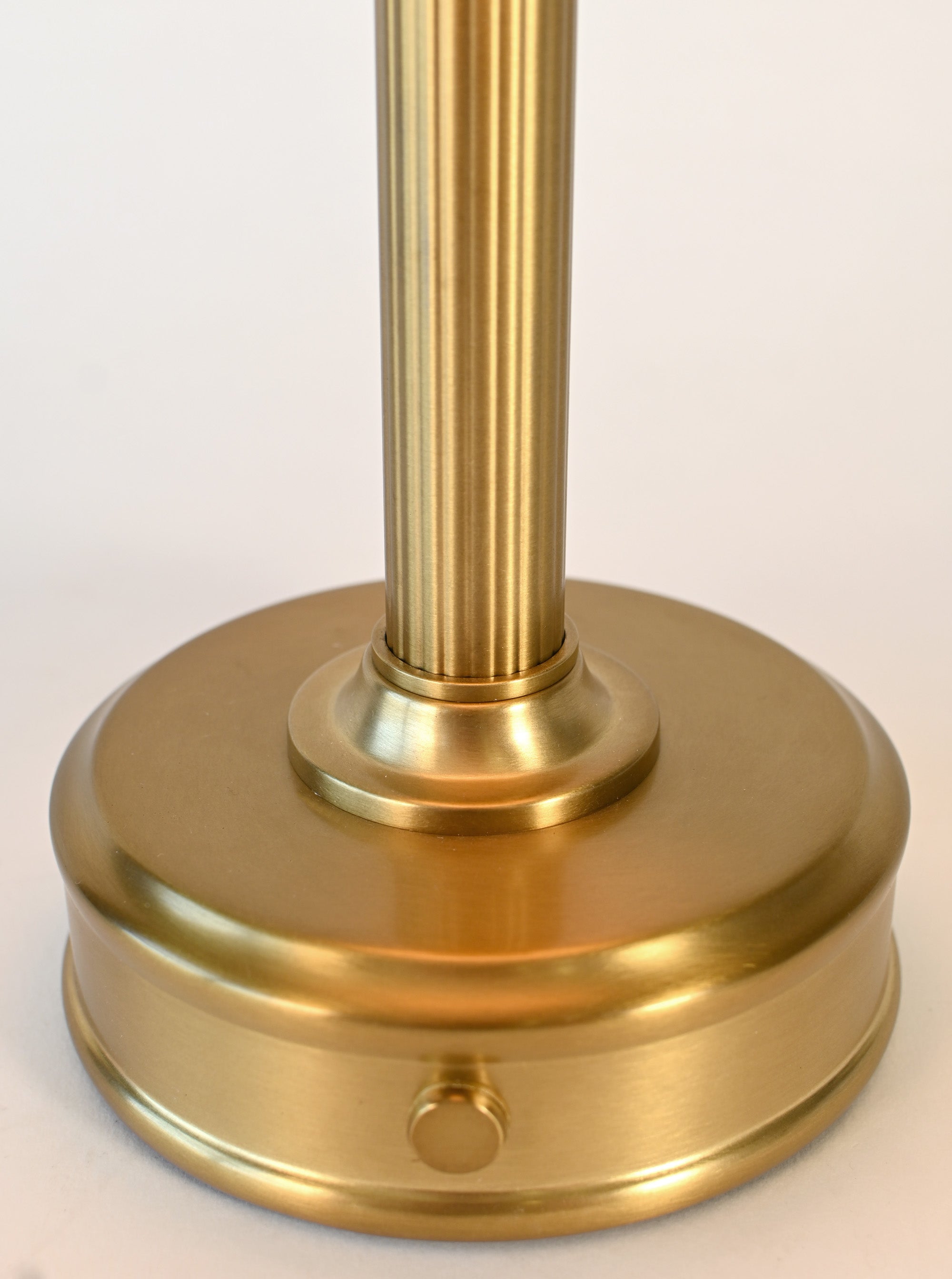 brass finish on Milo cordless mini lamp for modern lantern