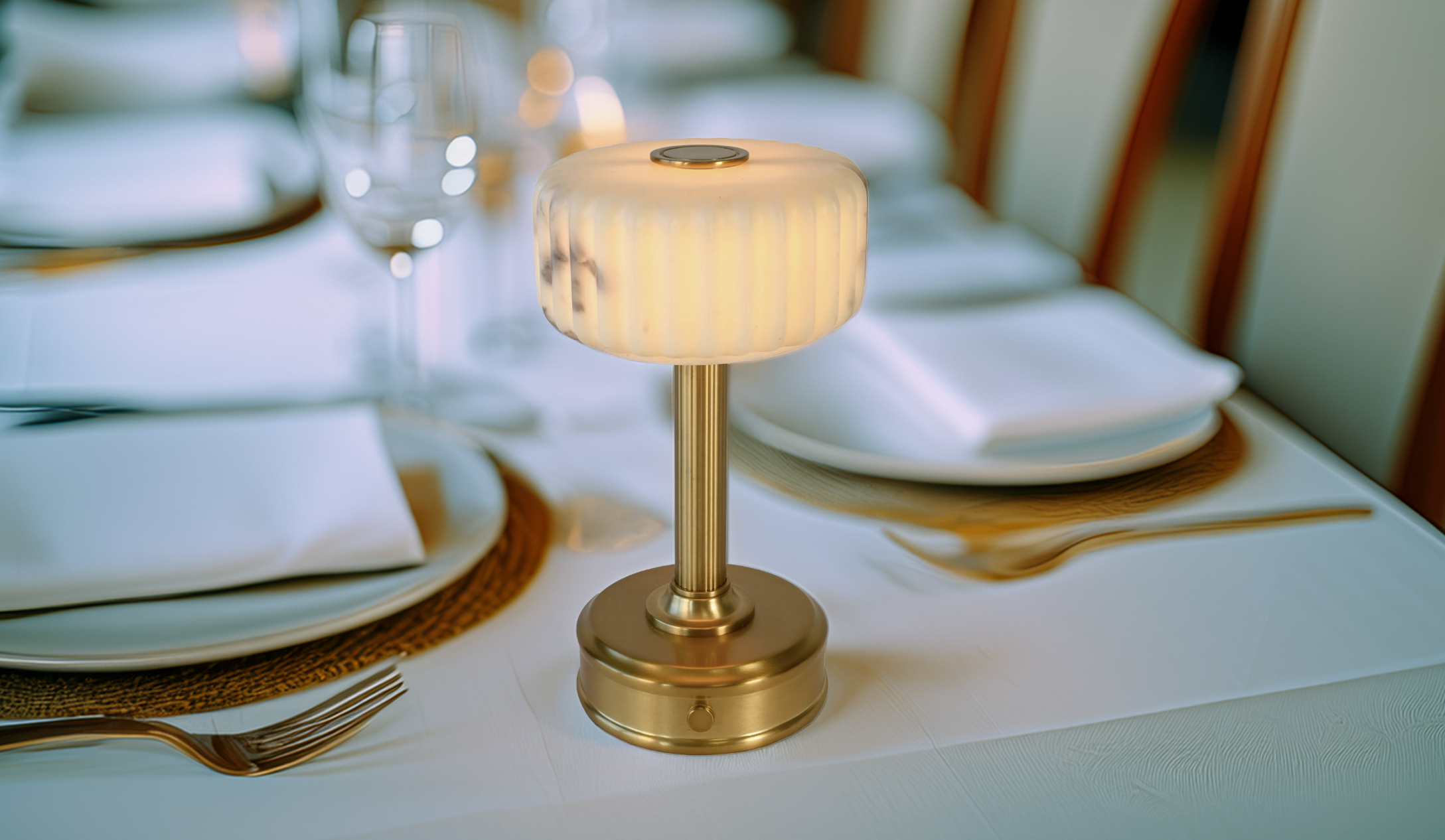 milo brass battery operated mini lamp