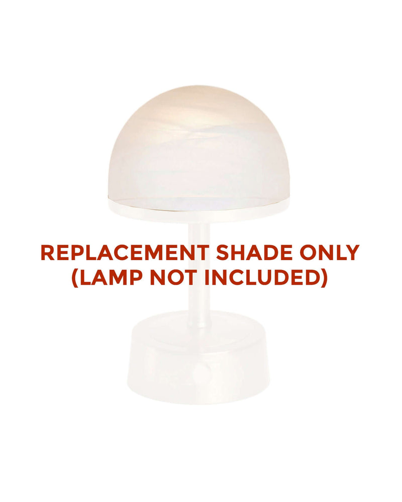 Shade: Mini Art Deco Shade Replacement - Alabaster Glass