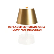 Mini metal shade for modern lantern, replacement shade only, gold finish, lamp not included.