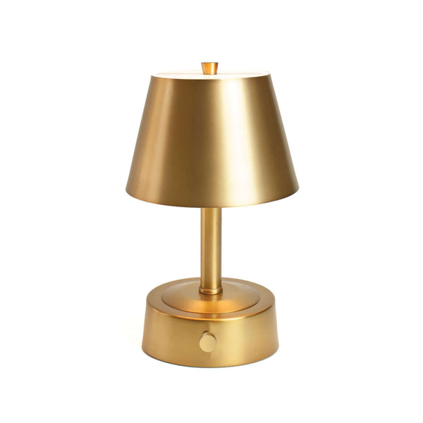 Mini Metal Cordless Lamp Antique Brass Metal
