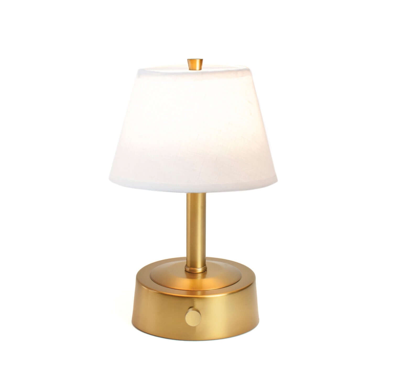 Mini Metal Cordless Lamp Antique Brass Metal