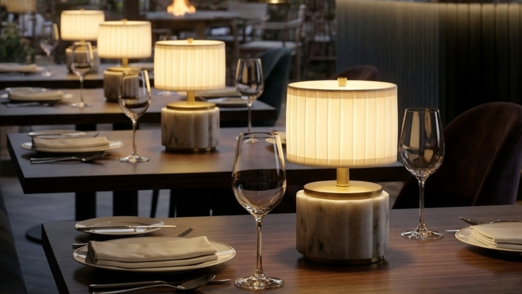 fine dining establishment lighting by modern lantern cordless mini lamps