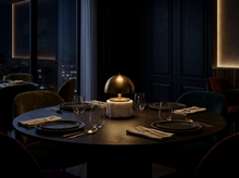 nora mini wireless battery operated lamp modern restaurant setting hospitality
