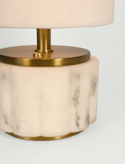 Nora cordless white marble alabaster mini lamp