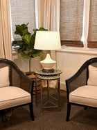 oliver ivory on black mid century cordless designer lamp