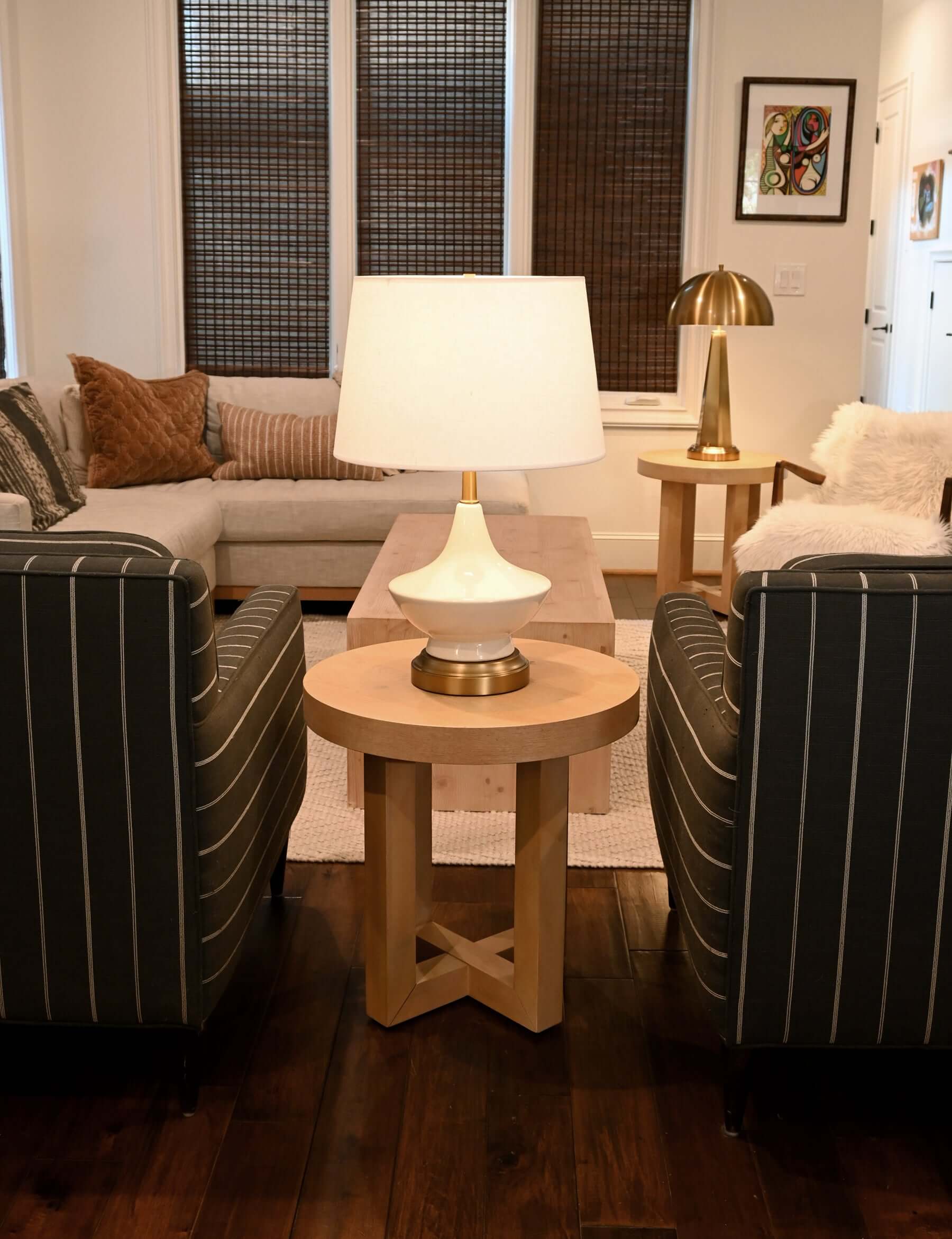 modern lantern ivory and brass designer lamp