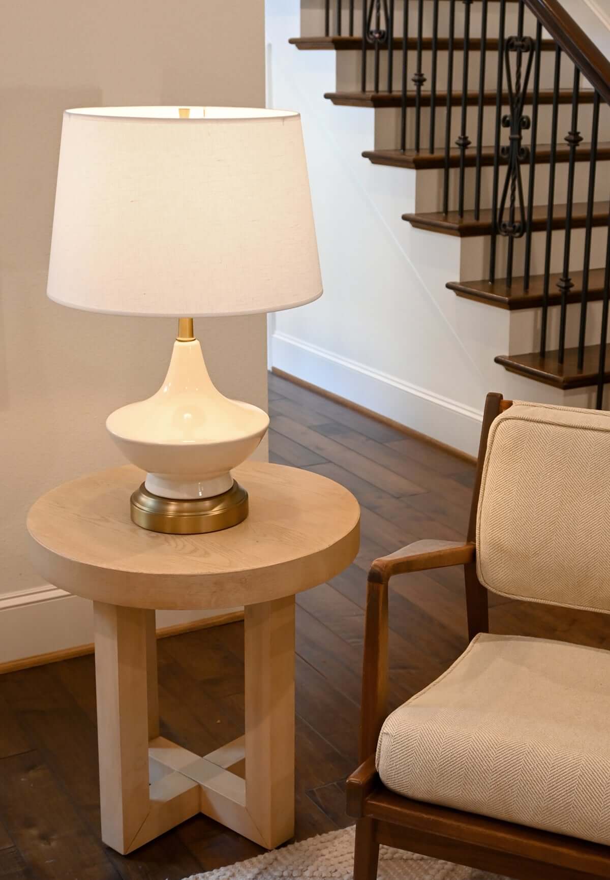 Oliver Ivory on Antique Brass Cordless Lamp Made in the USA