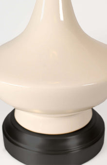 oliver battery operated lamp ivory on black