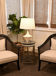 oliver ivory on nickel mid century cordless lamp
