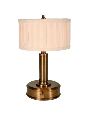 tito battery operated mini lamp with tan pleated shade