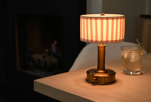 tito pleated shade mini cordless table lamp