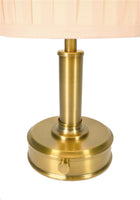 Tito antique brass metal lamp with fabric shade