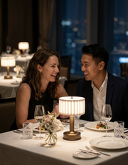 fine dining restaurant cordless lamp brass by modern lantern
