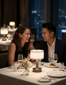 fine dining restaurant cordless lamp brass by modern lantern