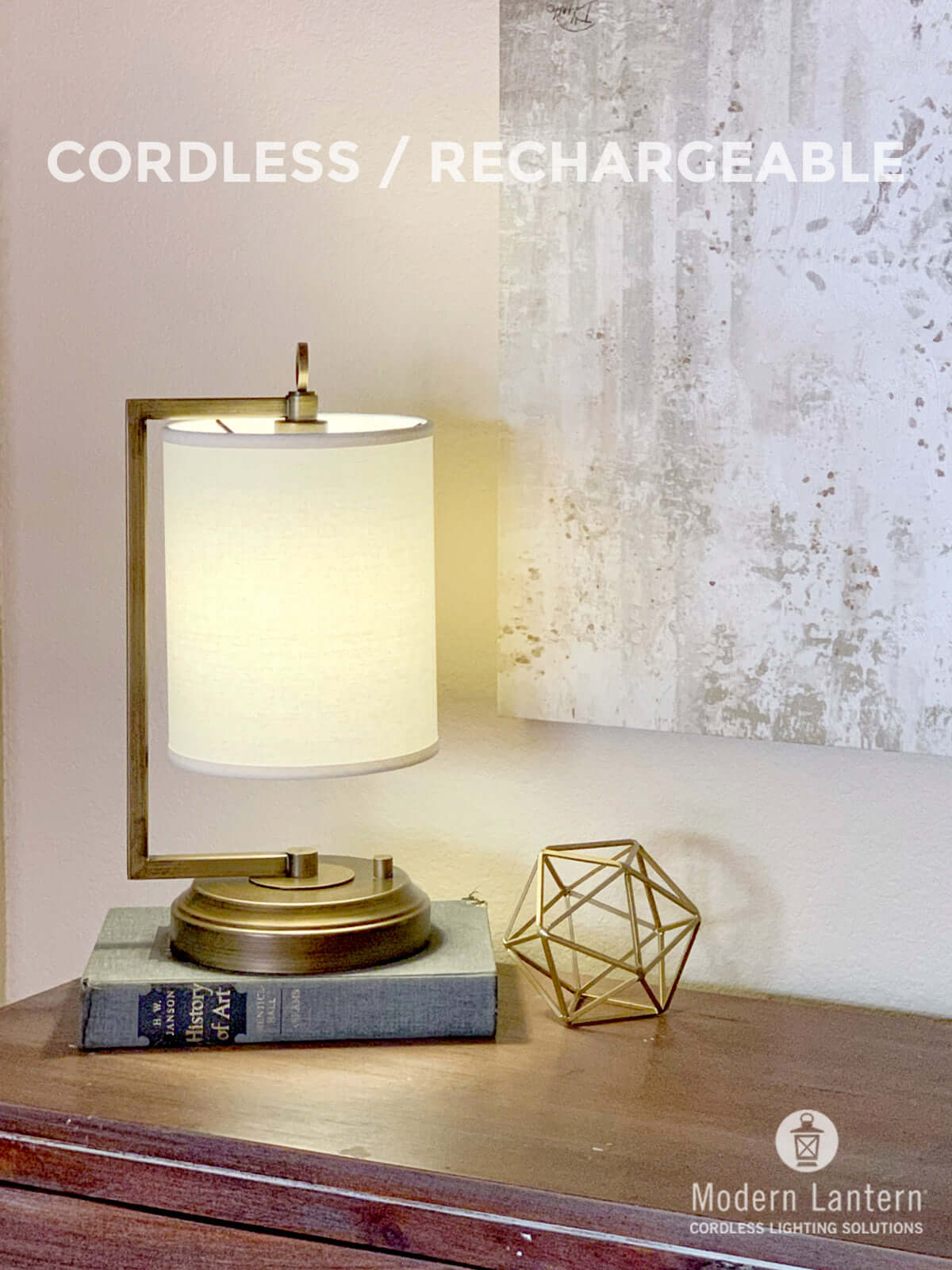 cordless and rechargeable lamp jynn brass