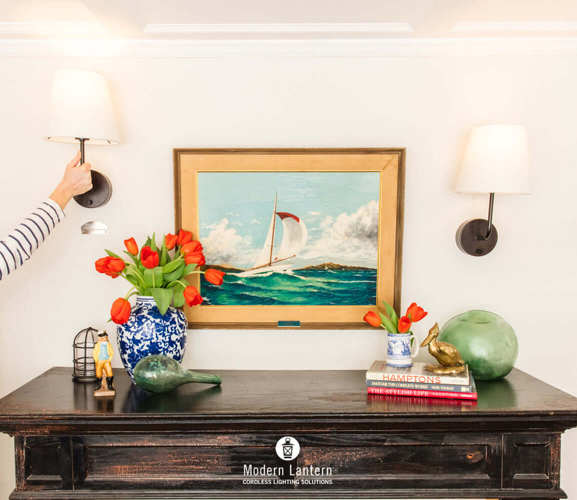 designer fireplace mantle wireless wall lamps