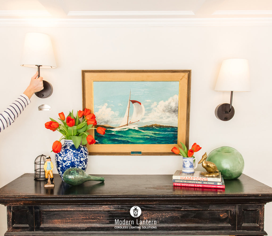 designer fireplace mantle wireless wall lamps