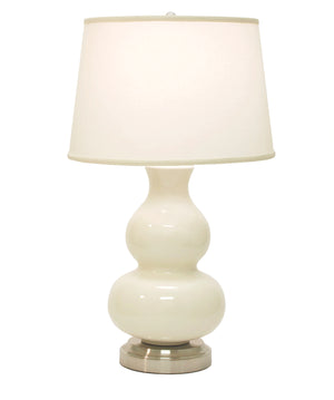 marilyn ivory cordless table lamp on nickel