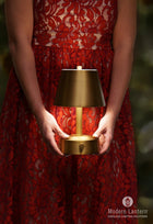 modern lantern mini rechargeable lamp brass restaurant lighting design