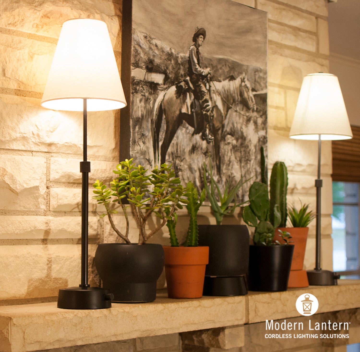 Mini Cordless Buffet Lamp Black