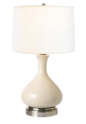 Bartlett Ivory Nickel Cordless Lamp, Lamps Made in the USA, rechargeable lamp, battery operated lamp