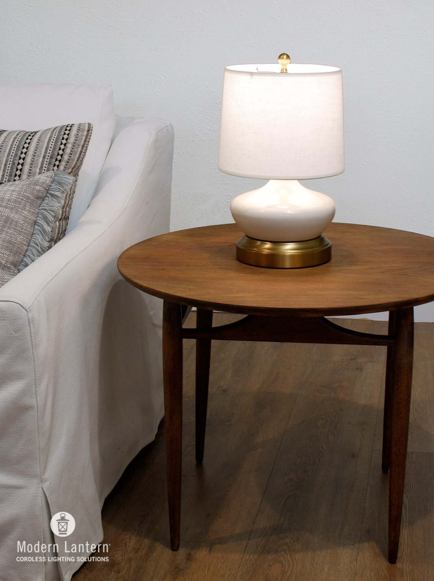bella ivory brass cordless rechargeable wireless lamp