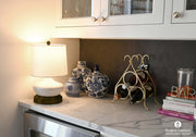 bella ivory black battery operated designer lamp
