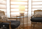 bella ivory nickel rechareable table lamp modern lantern