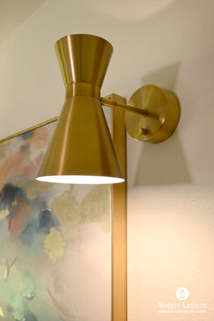 emerson brass battery operated sconce