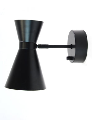 emerson black battery operated wall lamp