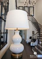 designer battery operated marilyn ceramic cordless lamp made in usa