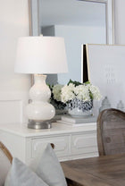 marilyn designer cordless table lamp nickel