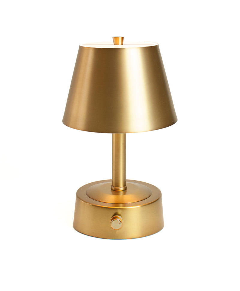 Mini Metal Cordless Lamp - Antique Brass
