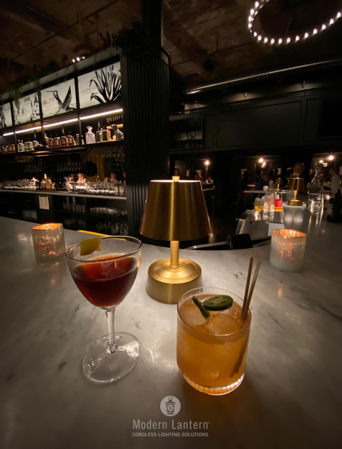 cordless lighting bar lamp mini brass