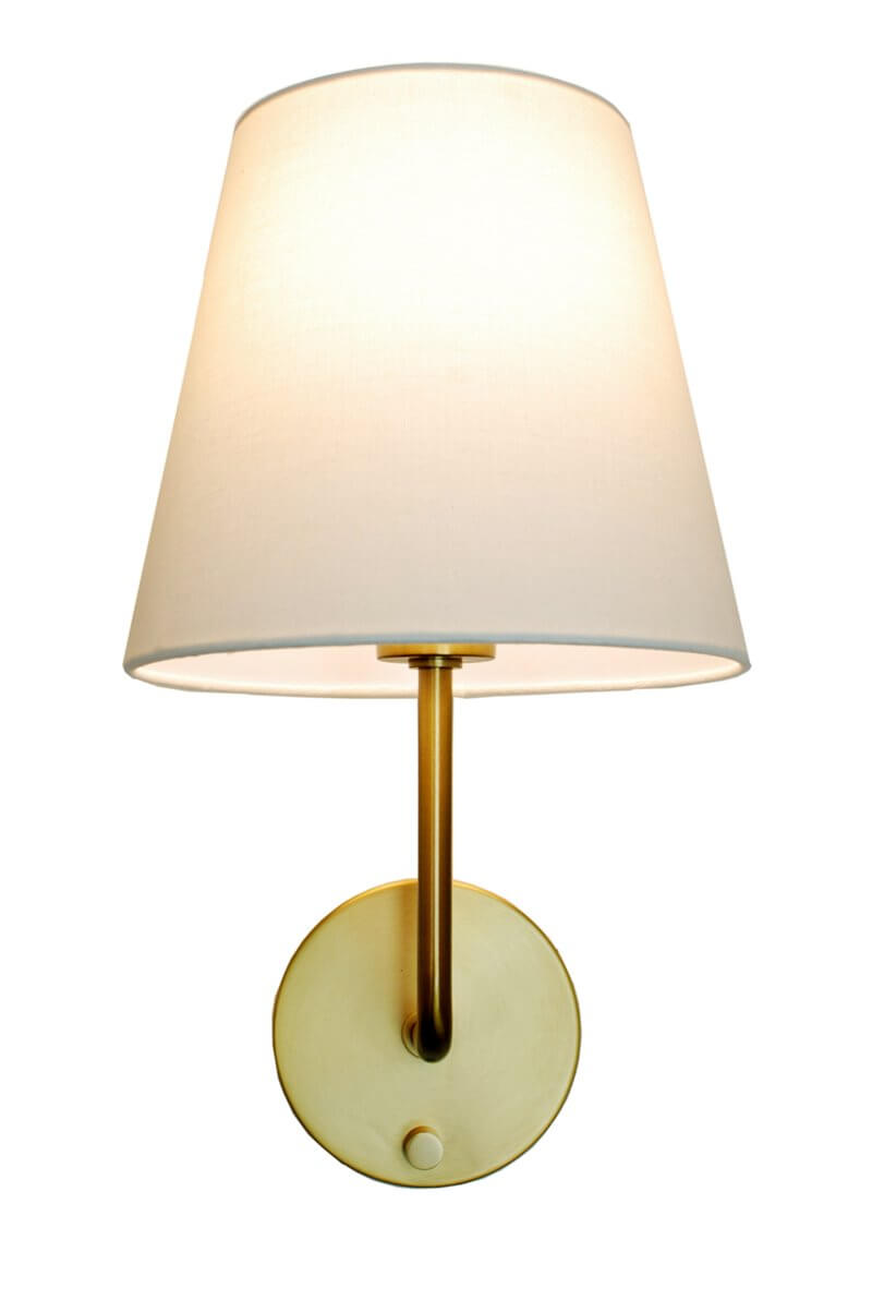 Cordless rechargeable wall sconce - brass