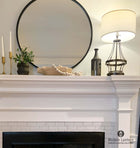wireframe battery operated lamp on mantle modern lantern