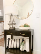 wireframe cordless lamp in gun metal by modern lantern